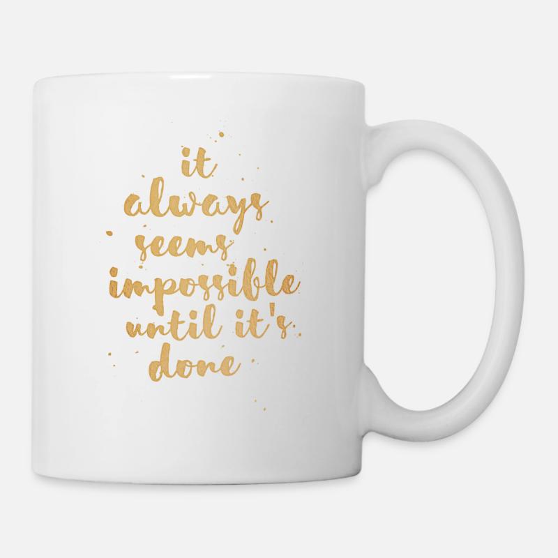 Impossible jusqu'à ce que fait - Mug blanc - blanc