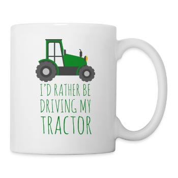 Farmer / Farmer / Farmer: I'd rather be driving - Mug - white - Right