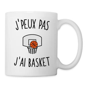 J'peux pas j'ai basket - Mug blanc - blanc - Droite