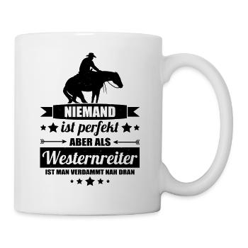 Westernreiter - Tasse - Weiß - Rechts