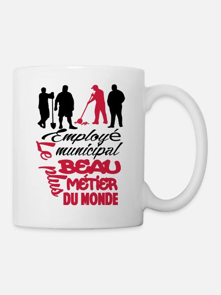 Employé municipal le plus beau métier - Mug blanc - blanc