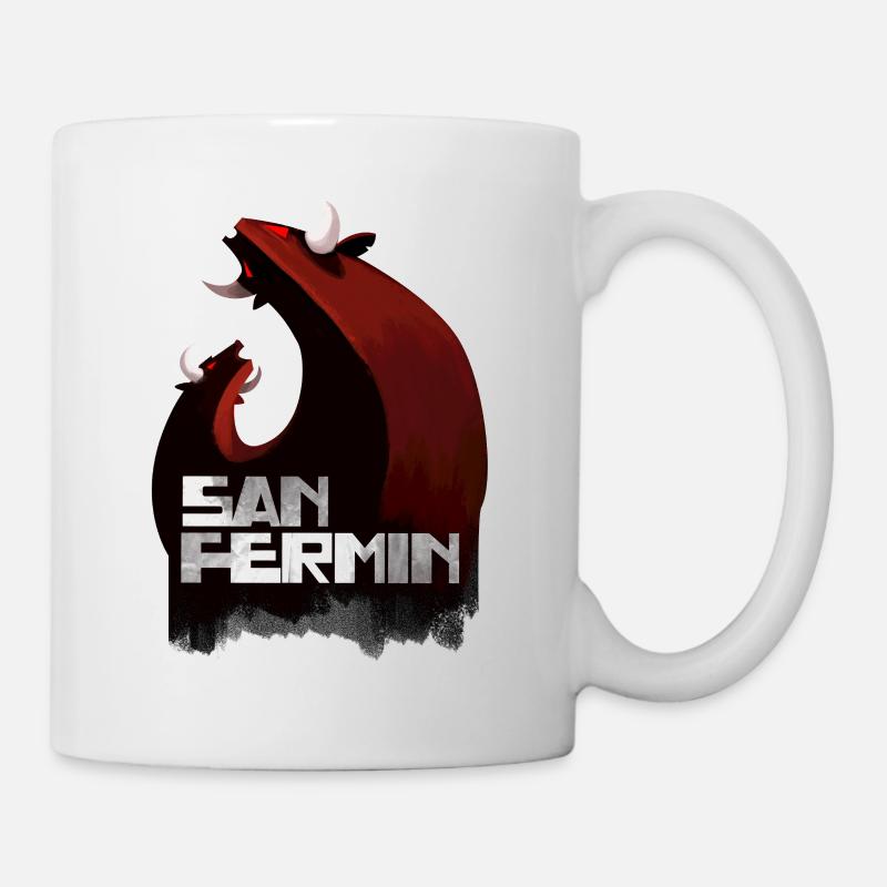 San Fermin Stier - Tasse - Weiß