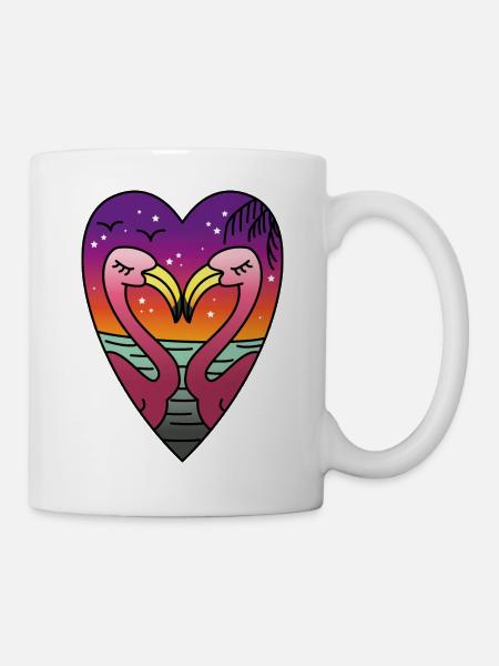 Flamingos - Tasse - Weiß