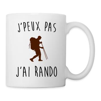 j'peux pas j'ai rando - Mug blanc - blanc - Droite