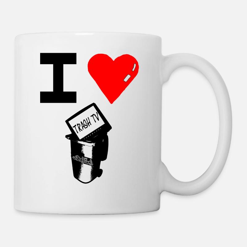 I HEART TRASH TV by RichArt - Mug - white