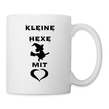 kleine Hexe mit Herz - Tasse - Weiß - Rechts