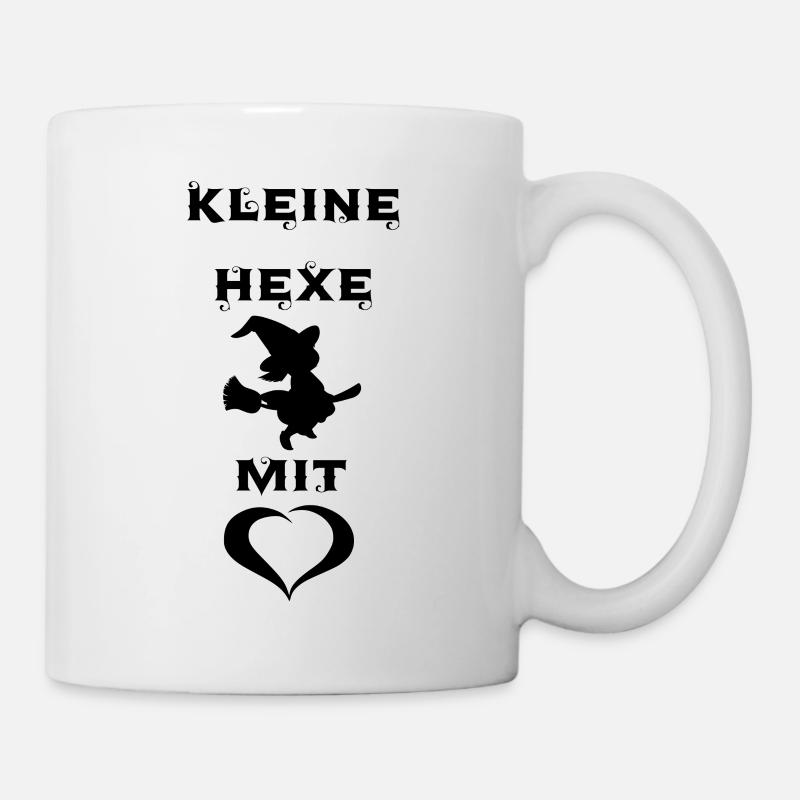 kleine Hexe mit Herz - Tasse - Weiß