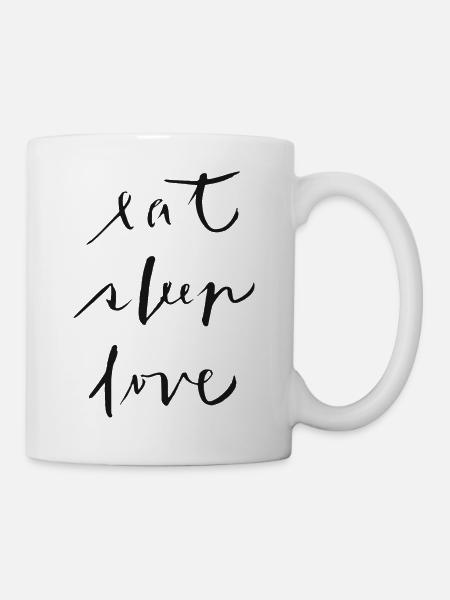 eat-sleep-love - Mug - white