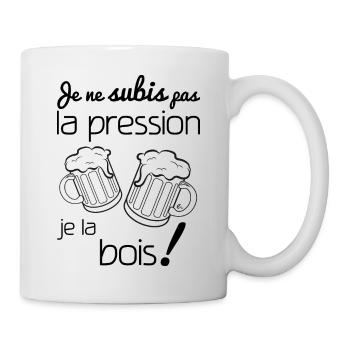 Je ne subis pas la pression - Mug blanc - blanc - Droite