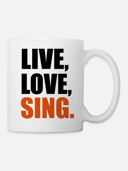 singen - Tasse - Weiß