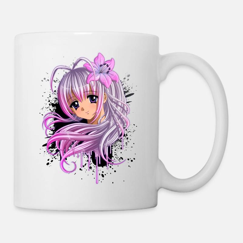 Cute Anime Girl - Mug blanc - blanc