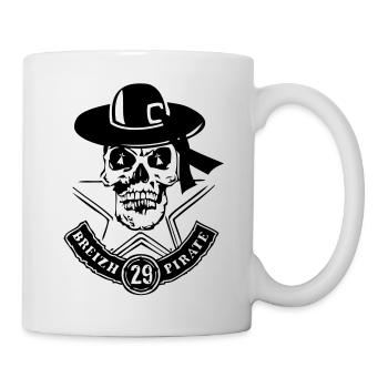 Todeskopf breizh pirate 29 finistere - Tasse - Weiß - Rechts