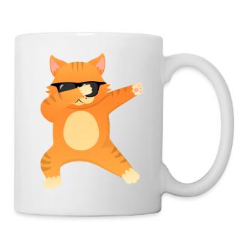 Cat With Sunglasses Dab Dance - Cool Gift - Mug blanc - blanc - Droite