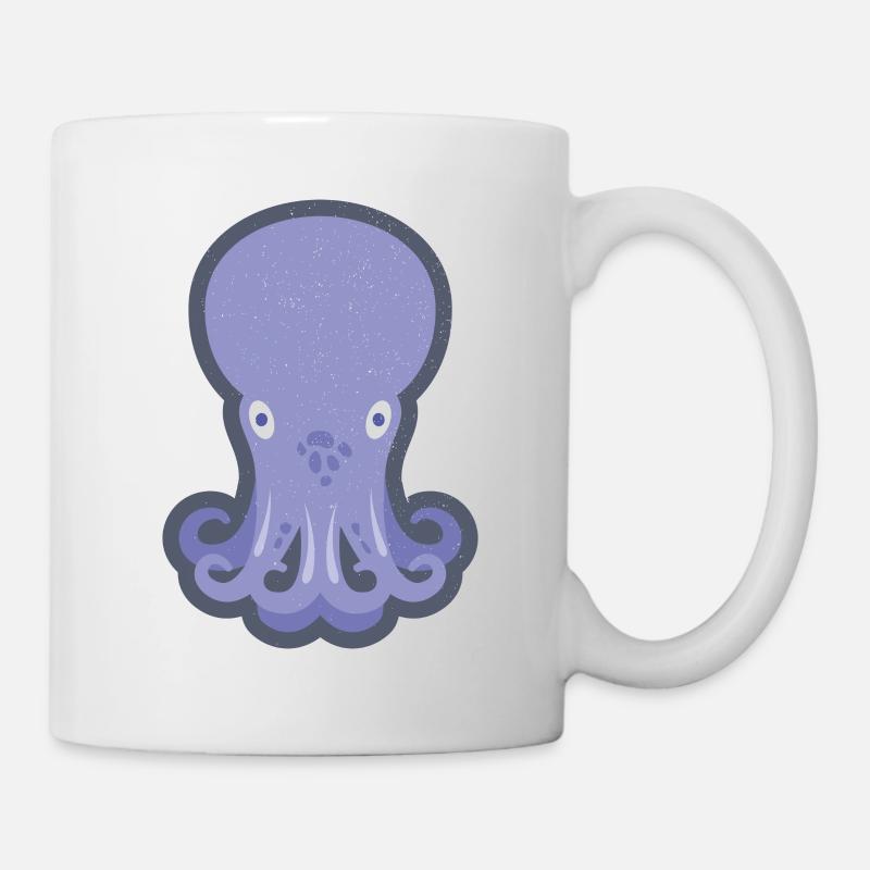 Cute Baby Octopus Graphic - Mug - white