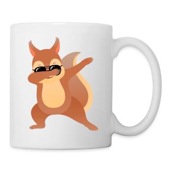 Dabbing Squirrel With Sunglasses - Cool Gift - Mug blanc - blanc - Droite