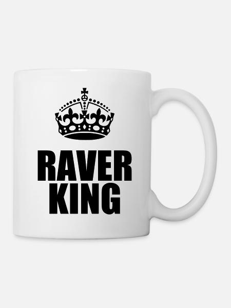 Raver King - Tasse - Weiß