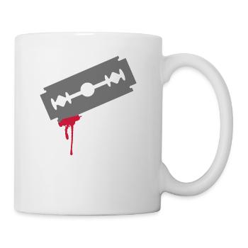 Razor blade blood cut wound scar 3c - Mug - white - Right