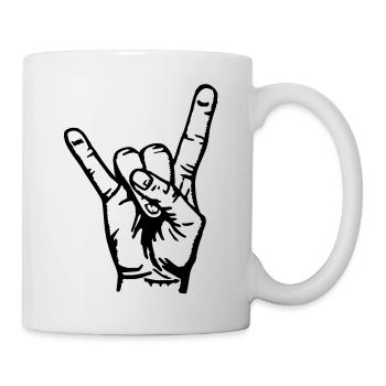 Rock Hand Musik Pommesgabel Festival Metal Music - Mug blanc - blanc - Droite