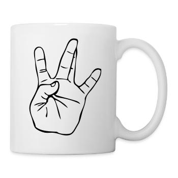 Westside Gangster Hand - Tasse - Weiß - Rechts