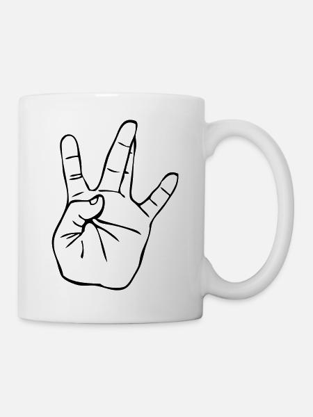 Westside Gangster Hand - Tasse - Weiß