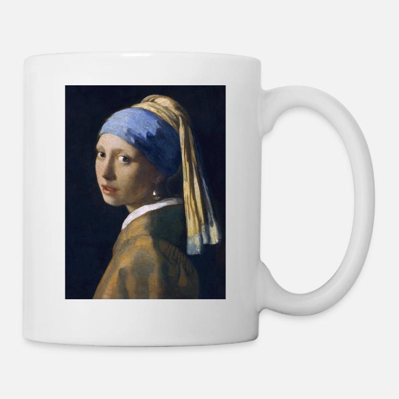 Jan Vermeer: Das Mädchen mit dem Perlenohrgehänge - Tasse - Weiß