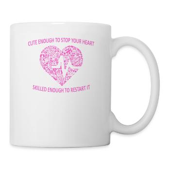 Krankenschwester Krankenpflegerin Ärztin Geschenk - Tasse - Weiß - Rechts