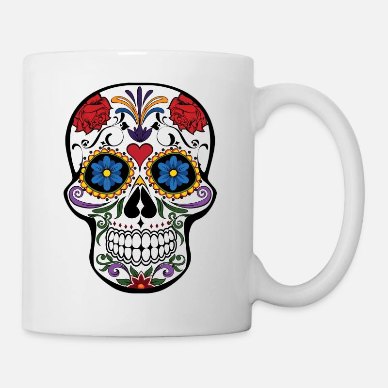 muerte Schädel 2 - Tasse - Weiß