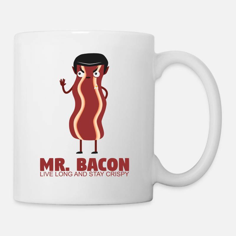 Mr.Bacon - Live long and stay crispy - Tasse - Weiß