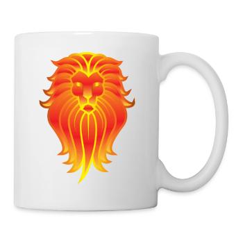 Lion in flames - Mug - white - Right
