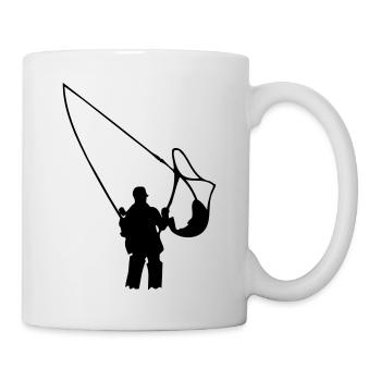 Fliegenfischen - Tasse - Weiß - Rechts