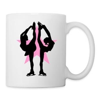Eiskunstlauf Schlittschuhlauf Eis Figuren Tanz - Tasse - Weiß - Rechts