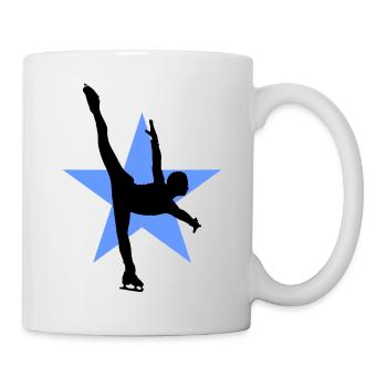Eiskunstlauf Schlittschuhlauf Eis Figuren Tanz - Tasse - Weiß - Rechts