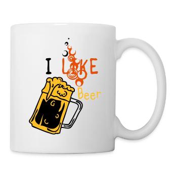 Ich mag Bier 5 - Tasse - Weiß - Rechts