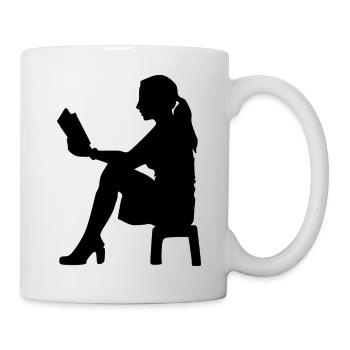 Die anonyme Leserin - Tasse - Weiß - Rechts