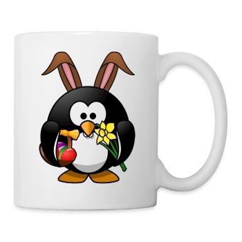 Ostern Pinguin - Tasse - Weiß - Rechts