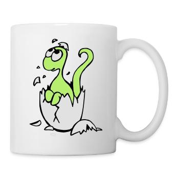 Bébé Dinosaure - Mug blanc - blanc - Droite
