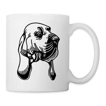 Bloodhound - Hunderasse - Tasse - Weiß - Rechts