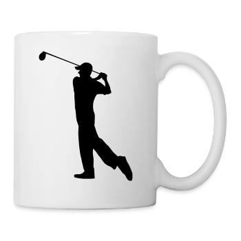 Golf - Golfball - Tasse - Weiß - Rechts