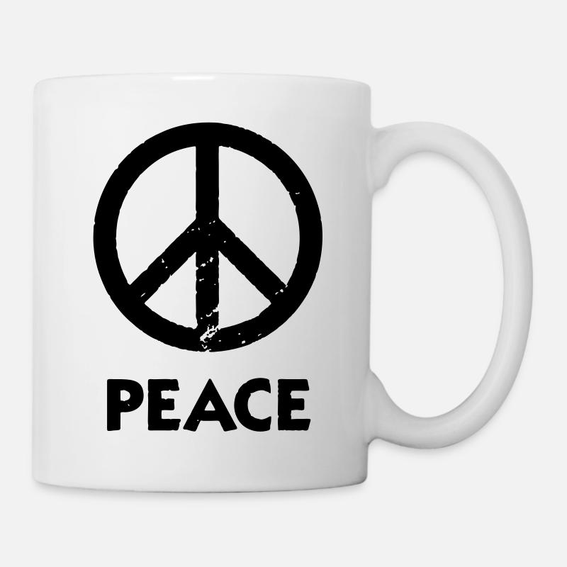 Peace Peace Sign Love and Peace - Mug - white