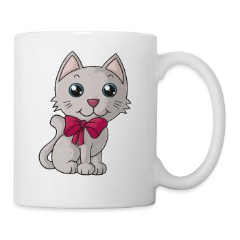 Douce bande dessinée chat - Mug blanc - blanc - Droite