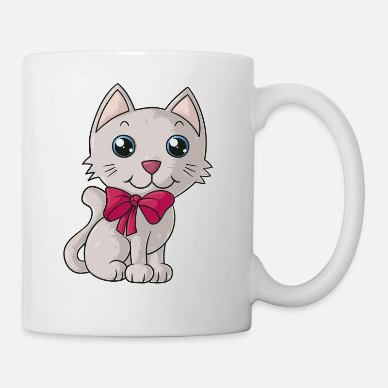 Cute Comic Cat - Mug - white