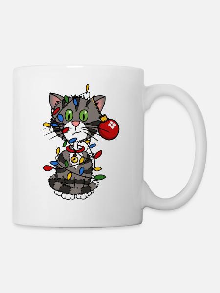 Christmascat - Tasse - Weiß