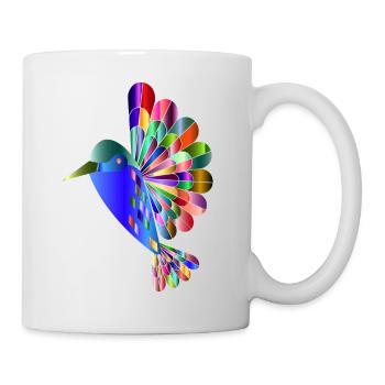 Colibri mosaïque colorée cadeau idée cadeau - Mug blanc - blanc - Droite