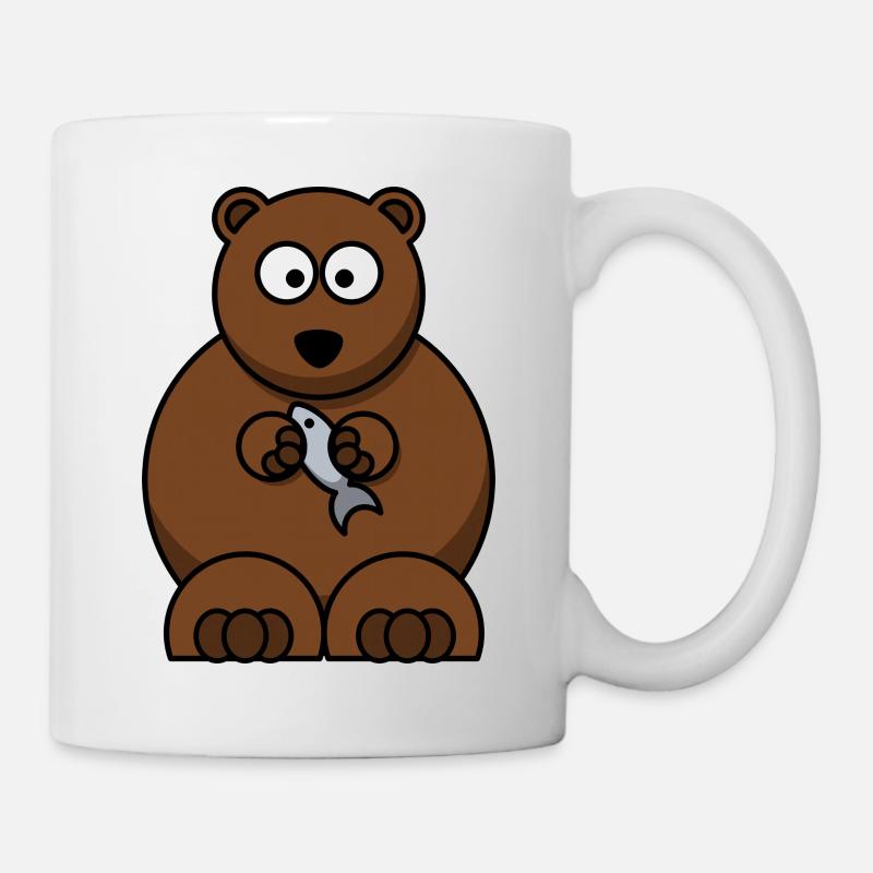 Bayo, der Bär und sein Fisch - Tasse - Weiß