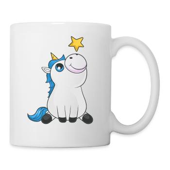 Süßes Comic Einhorn - Tasse - Weiß - Rechts
