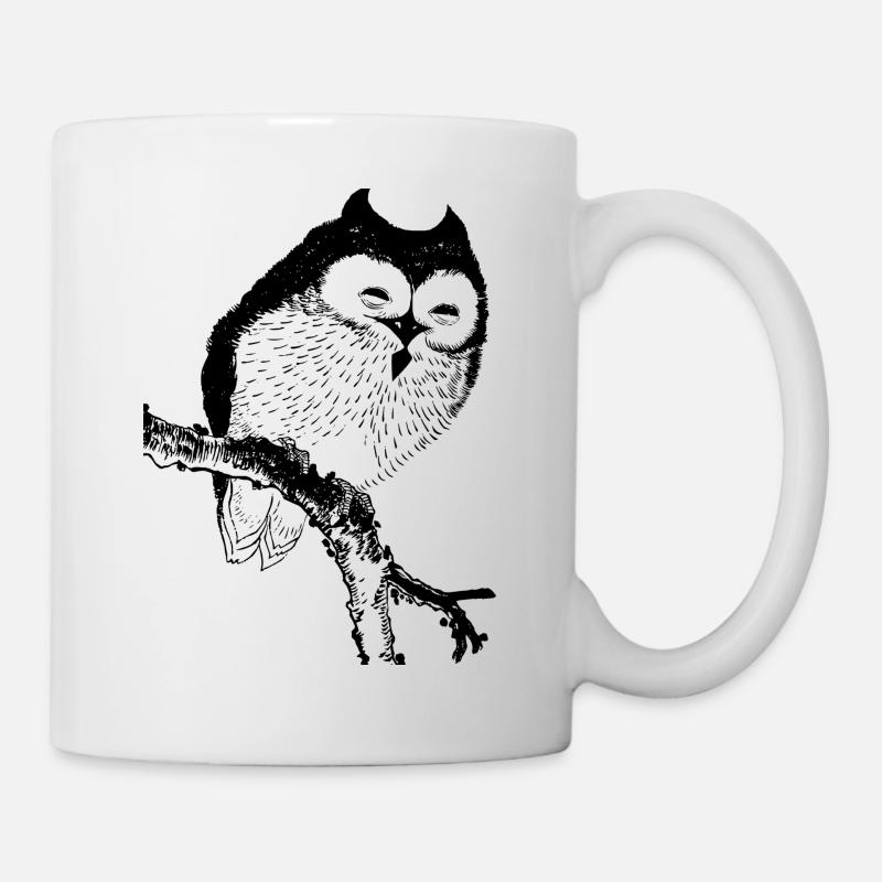 Owl Symbol Sketch - Mug - white