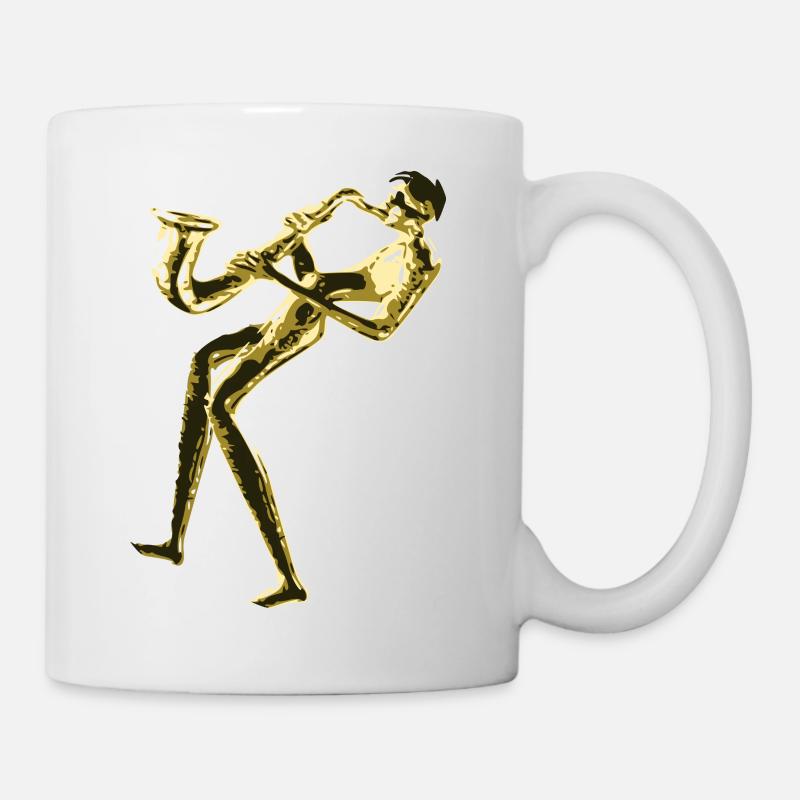 Saxophone Jazz - Mug blanc - blanc