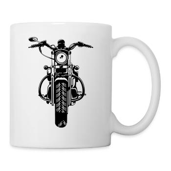 Chopper / motorcycle 07_black white - Mug - white - Right