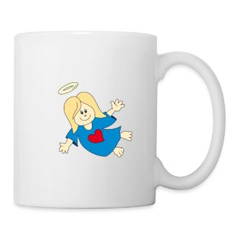 Christmas angel with snowflakes sweet angel - Mug - white - Right