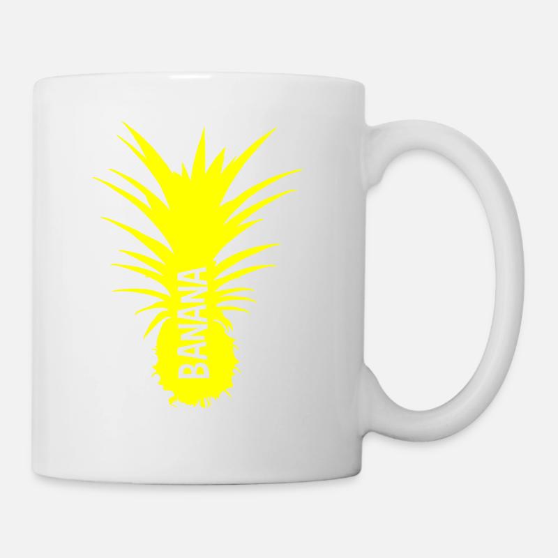 BananenAnanas yellow cut - Tasse - Weiß